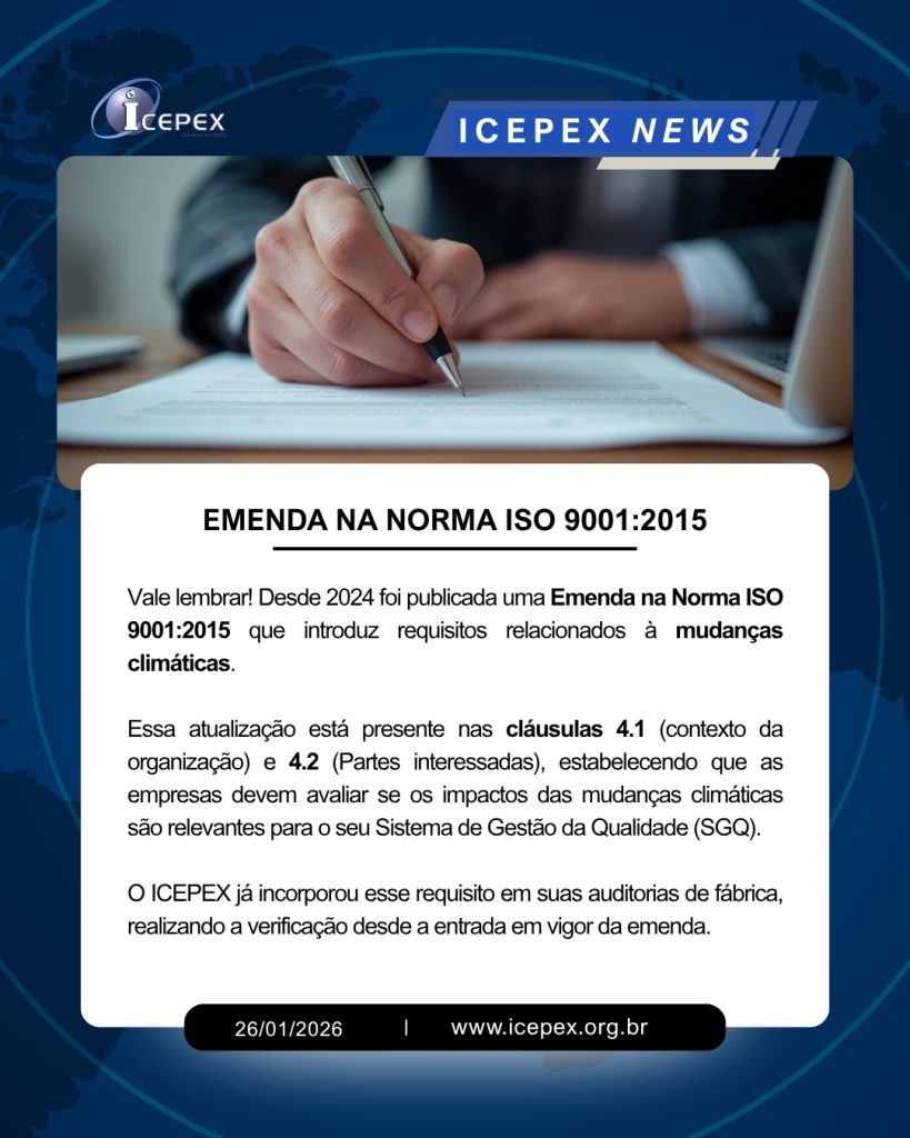 EMENDA NA NORMA ISO 9001:2015